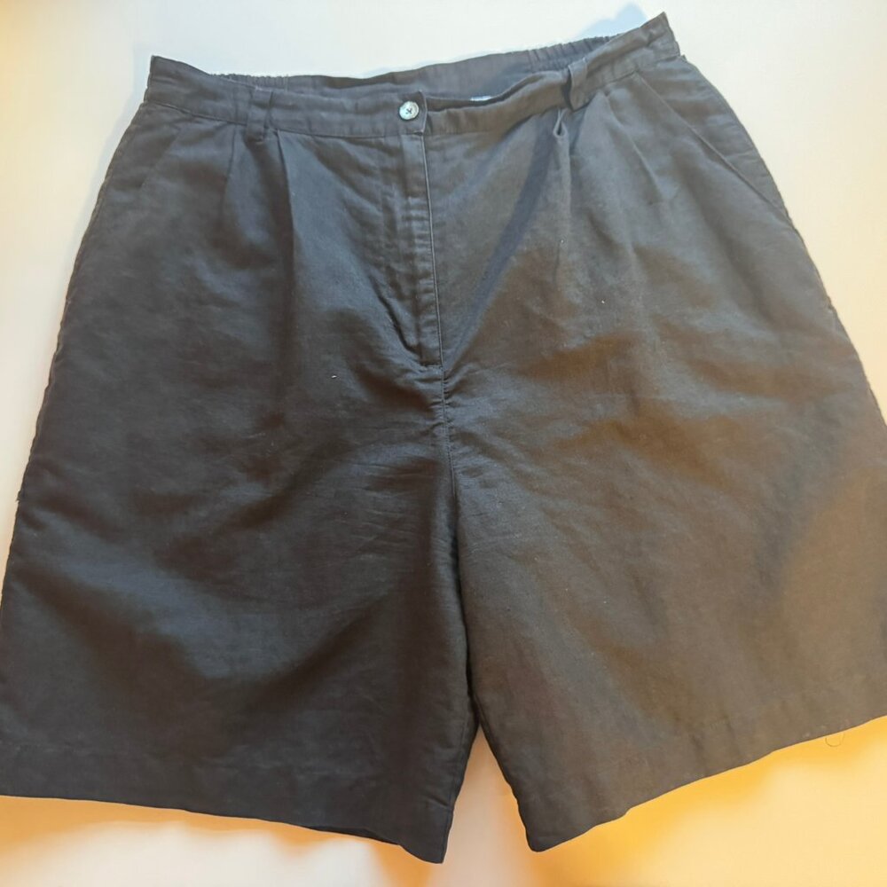 90s Malcolm & Co Black Highwaist Bermuda Shorts sz 14